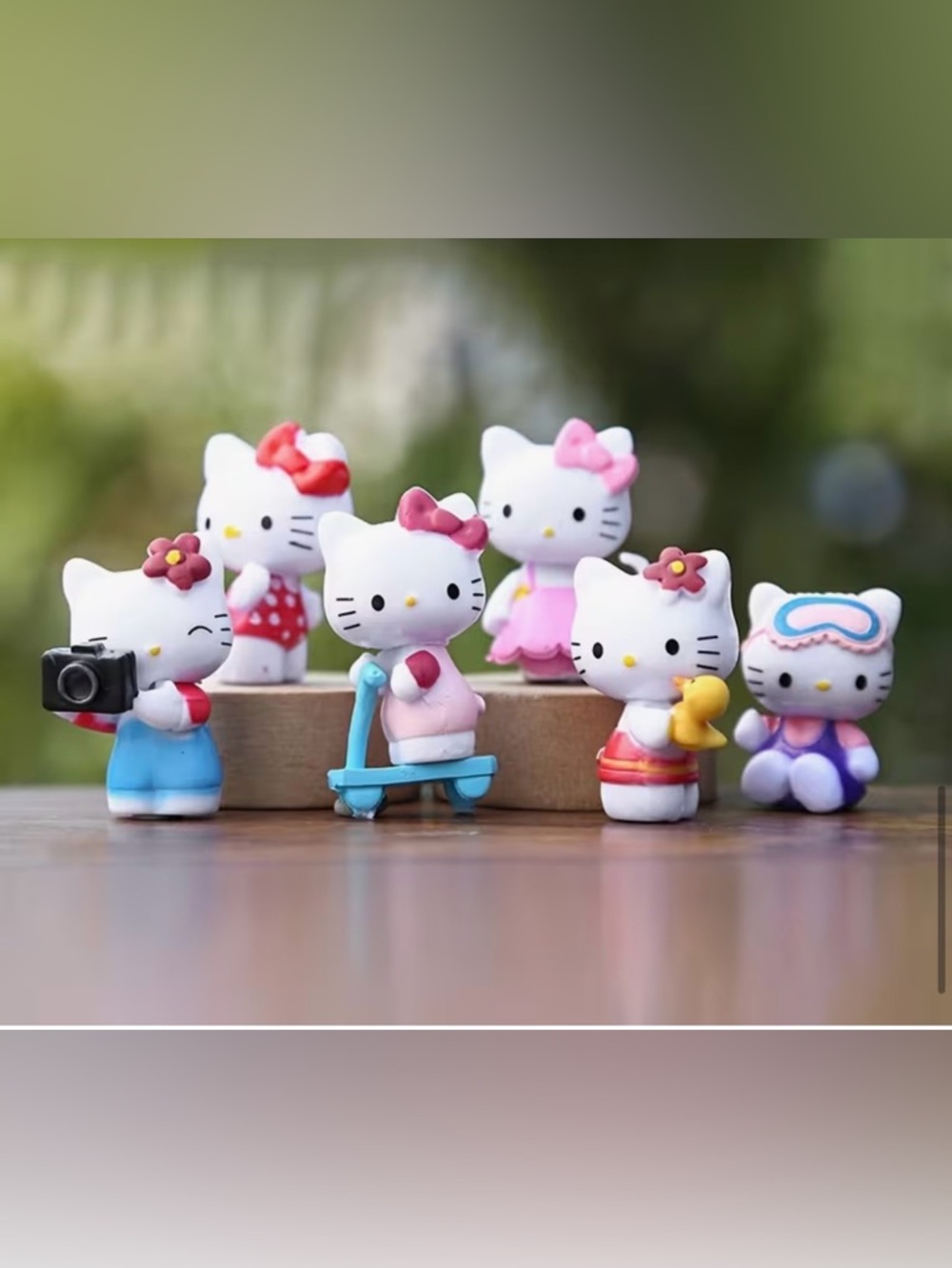Hello Kitty Ready For Summer Figurine Set-NWT